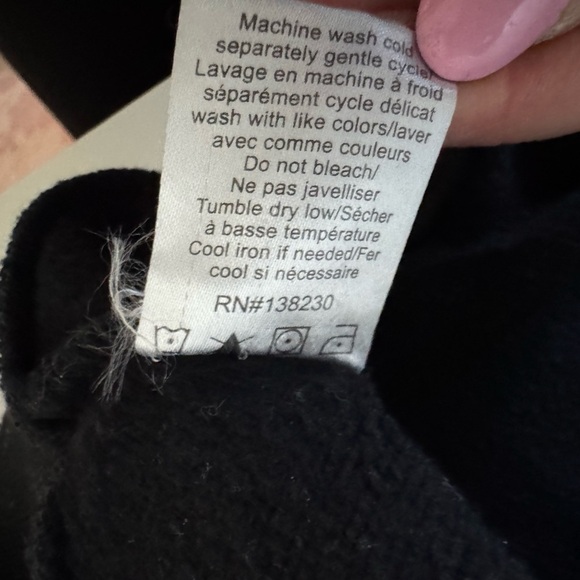 Pam & Gela Womens Cotton Puff Long Sleeve Crewneck Top Black Size P - Picture 7 of 12